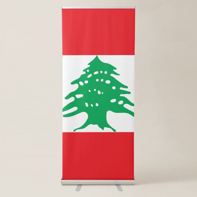Lebanon flag retractable banner (Front)