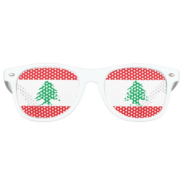 Lebanon Flag Retro Sunglasses (Front)