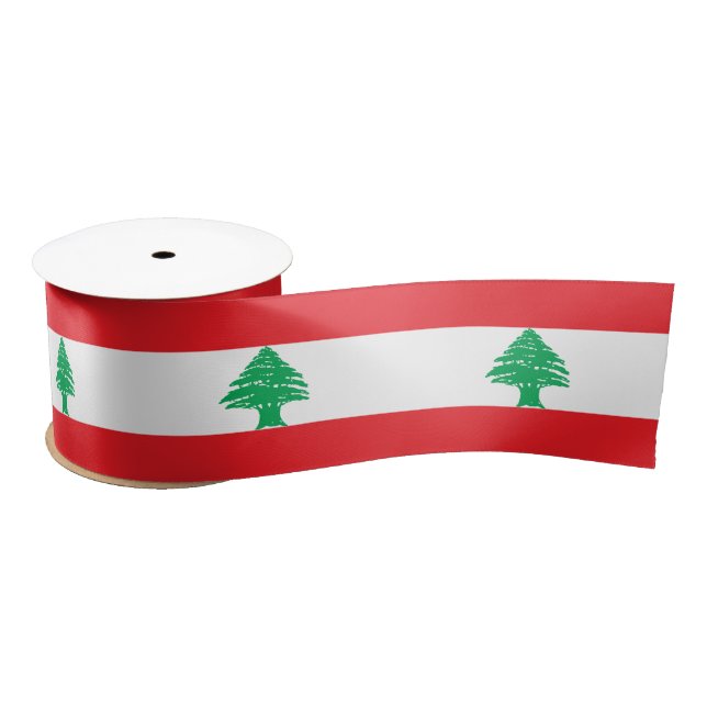 Lebanon Flag Satin Ribbon (Spool)