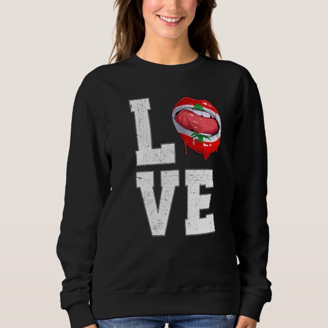 Lebanon Flag Soccer Fan Love Lebanese Sweatshirt (Front)