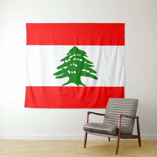 Lebanon Flag Tapestry (In Situ (Horizontal))