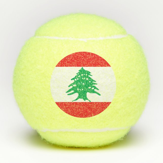 Lebanon flag tennis balls (Front)