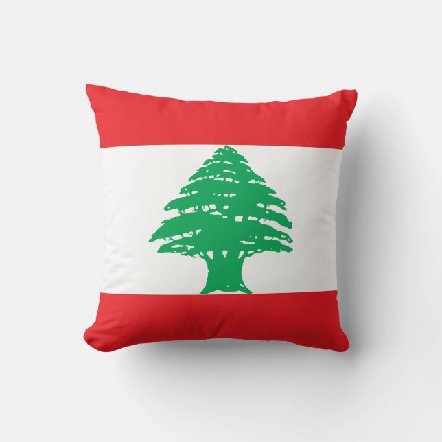 Lebanon Flag Throw Pillow (Front)