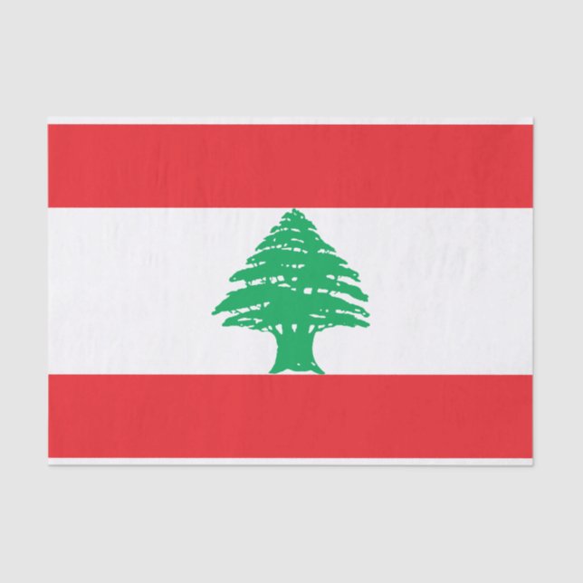 Lebanon Flag Tissue Paper (Front)