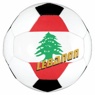 Lebanon Football & Lebanese Flag / Sport Soccer Ball