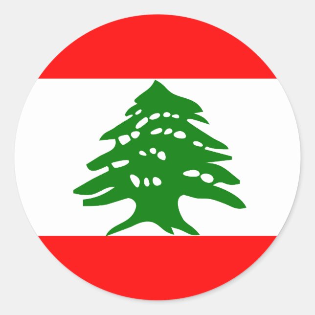 Lebanon High quality Flag Classic Round Sticker (Front)