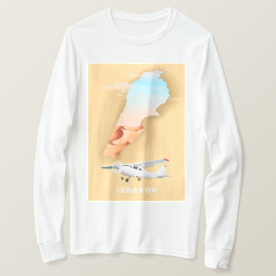Lebanon illustrated map travel poster T-Shirt