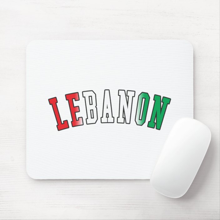 Lebanon in National Flag Colors Mousepad