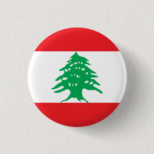 Lebanon (Lebanese) Flag Button