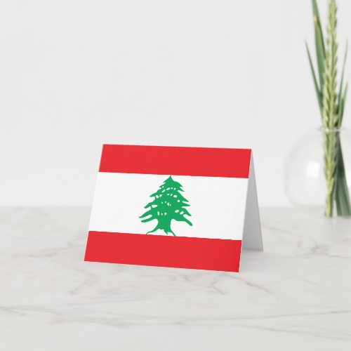 Lebanon Lebanese Flag Card
