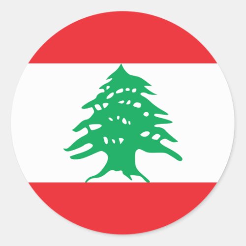 Lebanon Lebanese Flag Classic Round Sticker