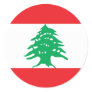 Lebanon (Lebanese) Flag Classic Round Sticker
