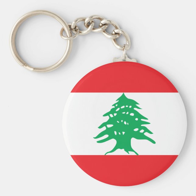 Lebanon (Lebanese) Flag Keychain (Front)