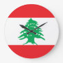 Lebanon (Lebanese) Flag Large Clock