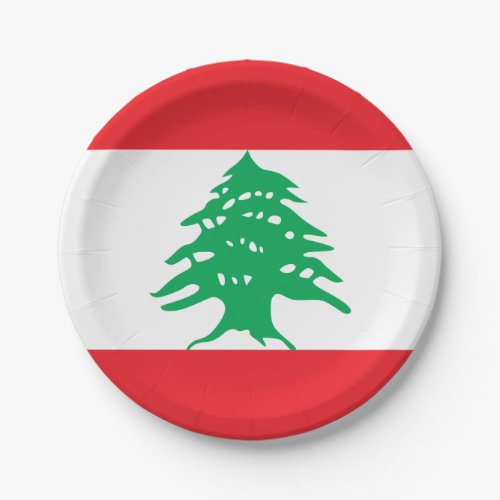 Lebanon Lebanese Flag Paper Plates