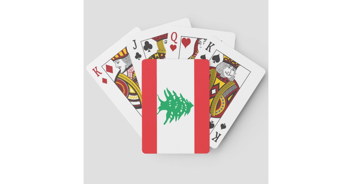 Lebanon (Lebanese) Flag Playing Cards Zazzle