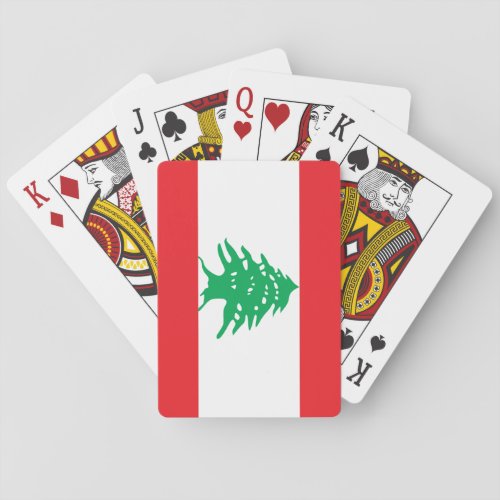 Lebanon Lebanese Flag Poker Cards