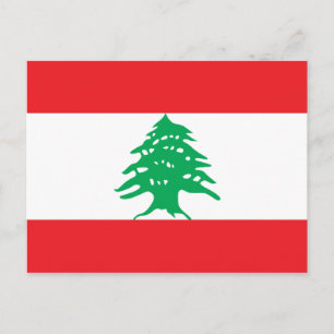 Lebanon (Lebanese) Flag Postcard