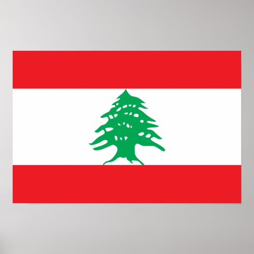 Lebanon  Lebanese Flag Poster