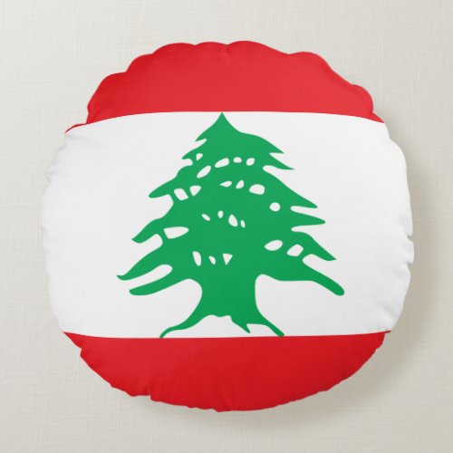 Lebanon Lebanese Flag Round Pillow