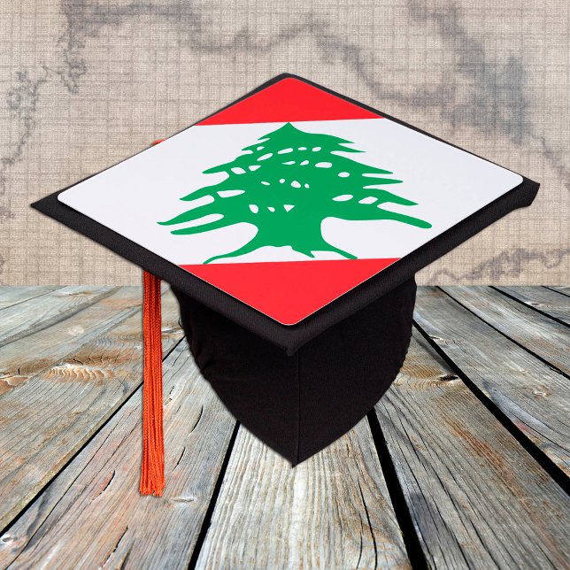 Lebanon & Lebanese Flag - Students /University Graduation Cap Topper (Creator Uploaded)