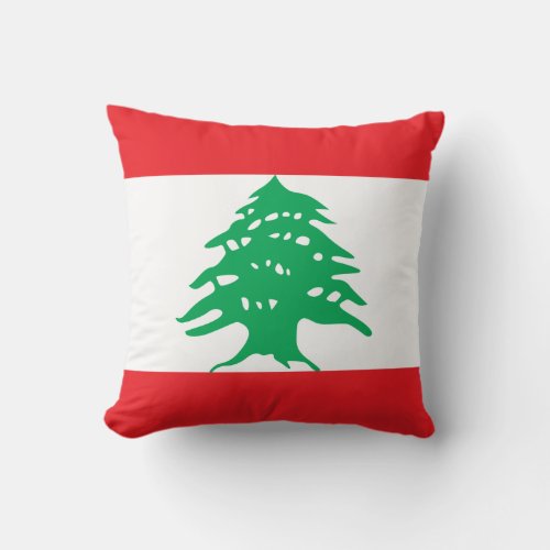 Lebanon Lebanese Flag Throw Pillow
