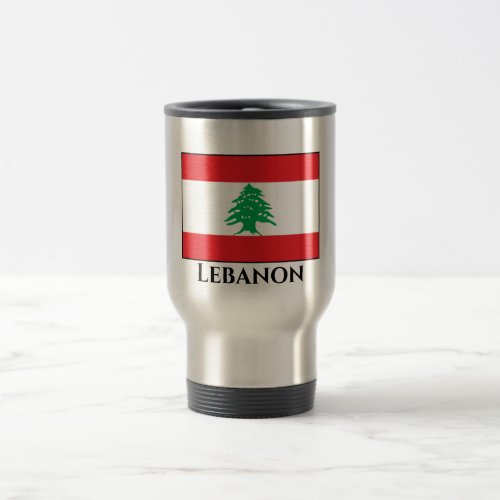 Lebanon Lebanese Flag Travel Mug