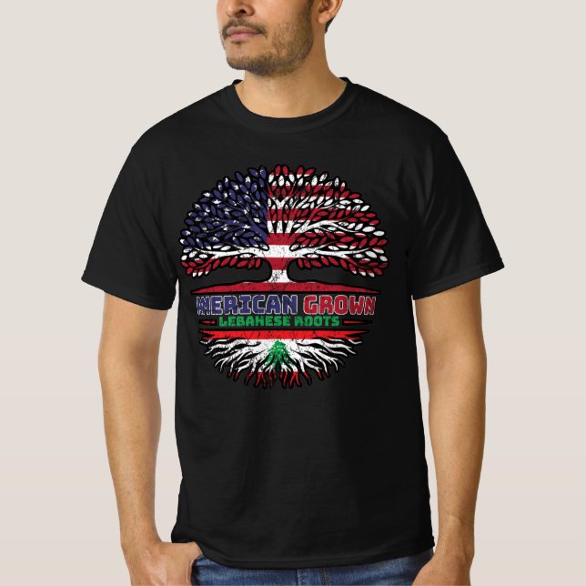 Lebanon Lebanese US American USA United States T-Shirt (Front)