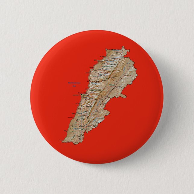 Lebanon Map Button (Front)