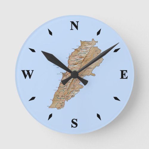 Lebanon Map Clock