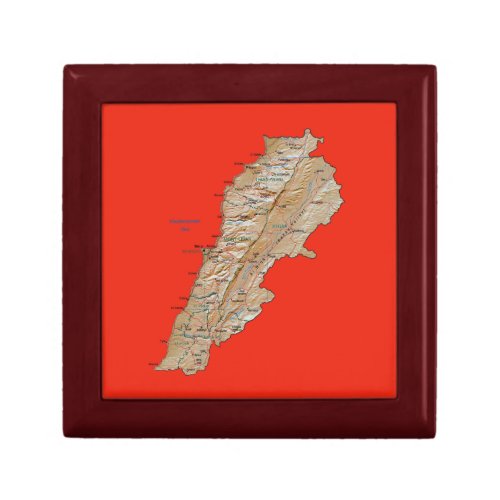 Lebanon Map Gift Box