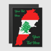 Lebanon Map with Flag (Front/Back)