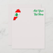 Lebanon Map with Flag (Front/Back)