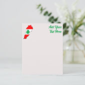 Lebanon Map with Flag (Standing Front)