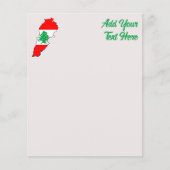 Lebanon Map with Flag (Front)