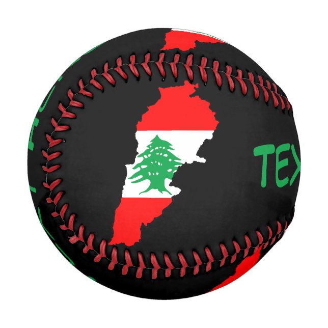 Lebanon Map with Flag Baseball (Front Left)