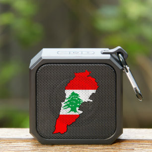 Lebanon Map with Flag Bluetooth Speaker