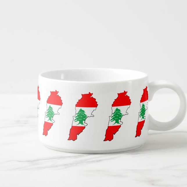 Lebanon Map with Flag Bowl (Left)