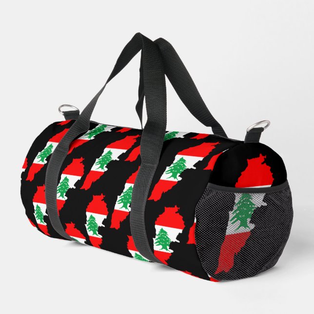 Lebanon Map with Flag Duffle Bag (Right Corner)