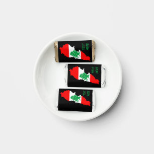 Lebanon Map with Flag Hershey's Miniatures