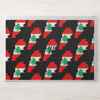 Lebanon Map with Flag HP Laptop Skin