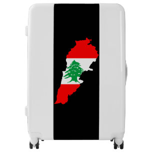 Lebanon Map with Flag Luggage
