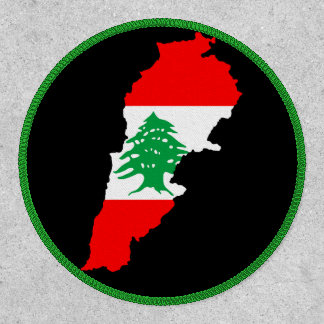 Lebanon Map with Flag Patch