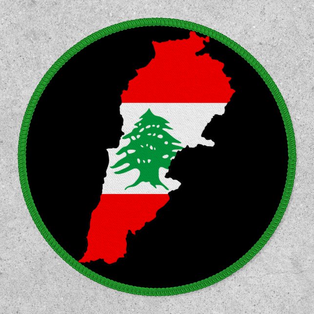 Lebanon Map with Flag Patch (Front)