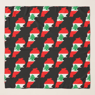 Lebanon Map with Flag Scarf