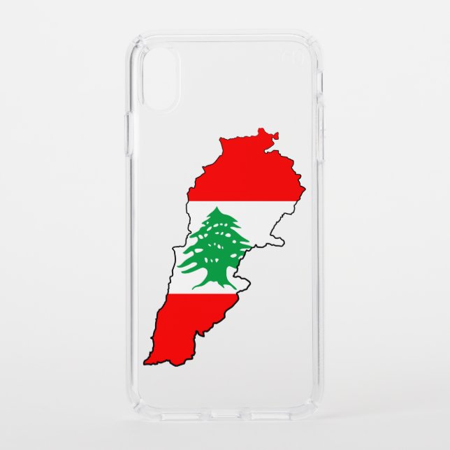 Lebanon Map with Flag Speck iPhone XS Max Case (Front)
