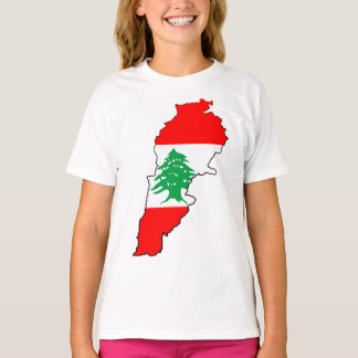 Lebanon Map with Flag T-Shirt