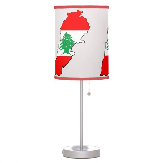 Lebanon Map with Flag Table Lamp (Left)