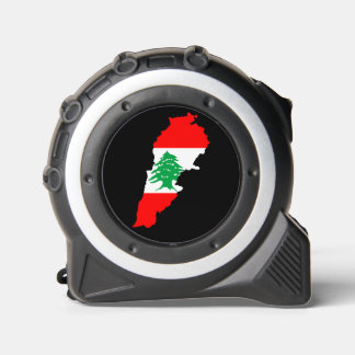 Lebanon Map with Flag Tape Measure