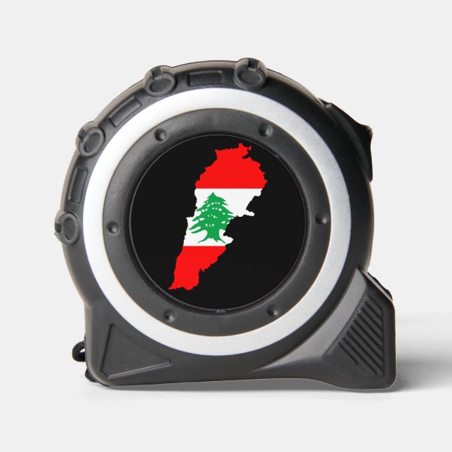 Lebanon Map with Flag Tape Measure (Front)